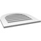 Ekena Millwork Round Top Surface Mount PVC Gable Vent: Functional, w/ 3-1/2"W x 1"P Standard Frame, 24"W x 24"H GVPRT24X2401SF - alternate 2
